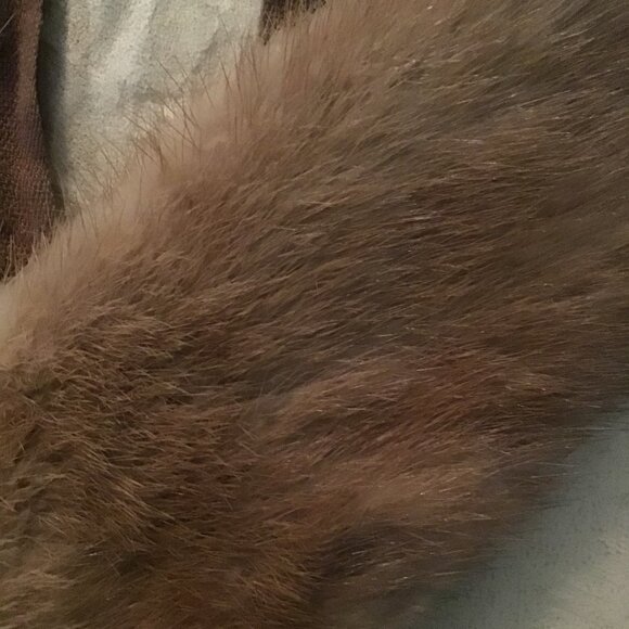 Vintage Fur 1960s Salvaged Fur Collar Blonde Mink for Sweater or Upcycle Fur Pie - Picture 5 of 6